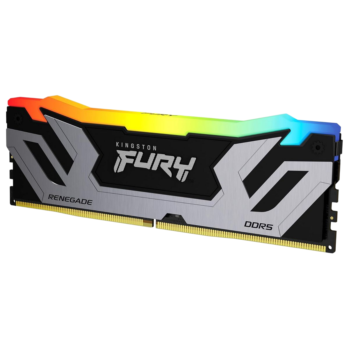 Модуль памяти Kingston KF584CU40RSA-24 24GB DDR5 8400 CUDIMM FURY Renegade Silver/Black RGB Gaming Memory Non-ECC, CL40, 1.45V, Heat Shield, XMP, RTL