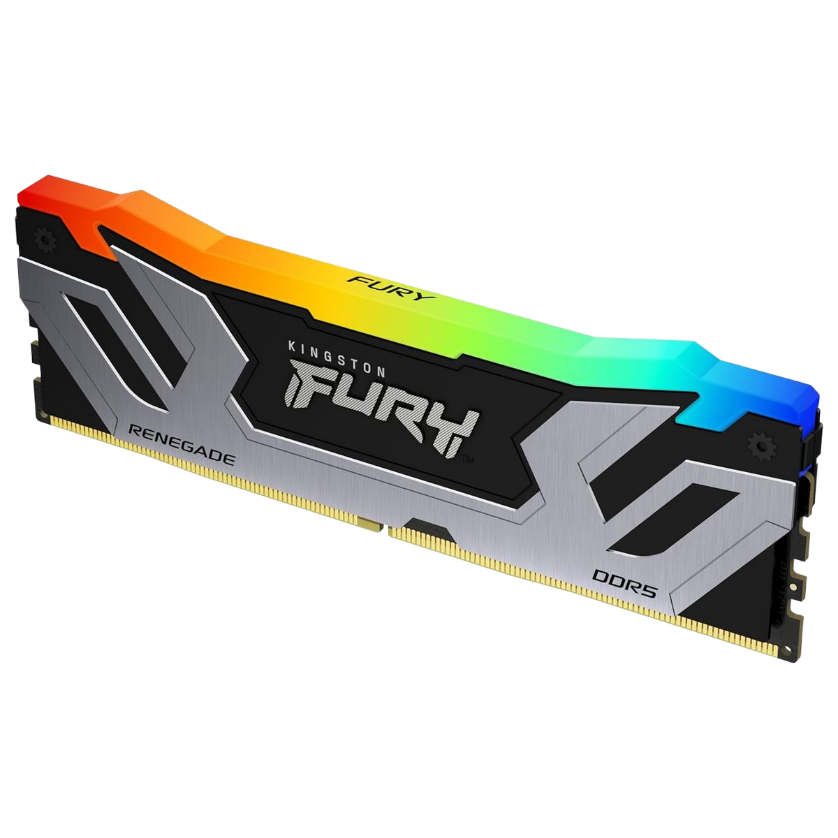 Модуль памяти Kingston KF584CU40RSA-24 24GB DDR5 8400 CUDIMM FURY Renegade Silver/Black RGB Gaming Memory Non-ECC, CL40, 1.45V, Heat Shield, XMP, RTL