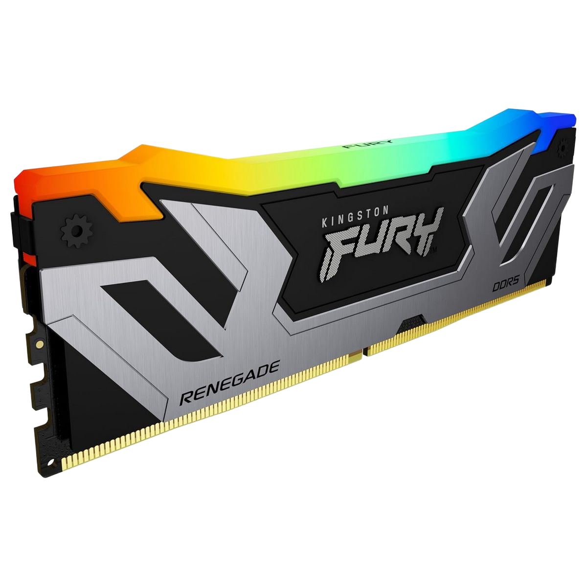 Модуль памяти Kingston KF584CU40RSA-24 24GB DDR5 8400 CUDIMM FURY Renegade Silver/Black RGB Gaming Memory Non-ECC, CL40, 1.45V, Heat Shield, XMP, RTL