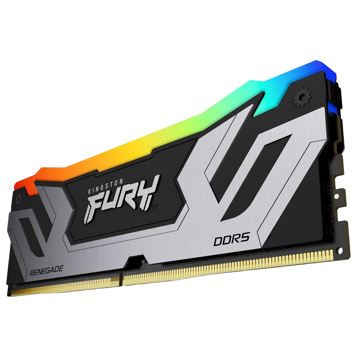 Модуль памяти Kingston KF584CU40RSA-24 24GB DDR5 8400 CUDIMM FURY Renegade Silver/Black RGB Gaming Memory Non-ECC, CL40, 1.45V, Heat Shield, XMP, RTL