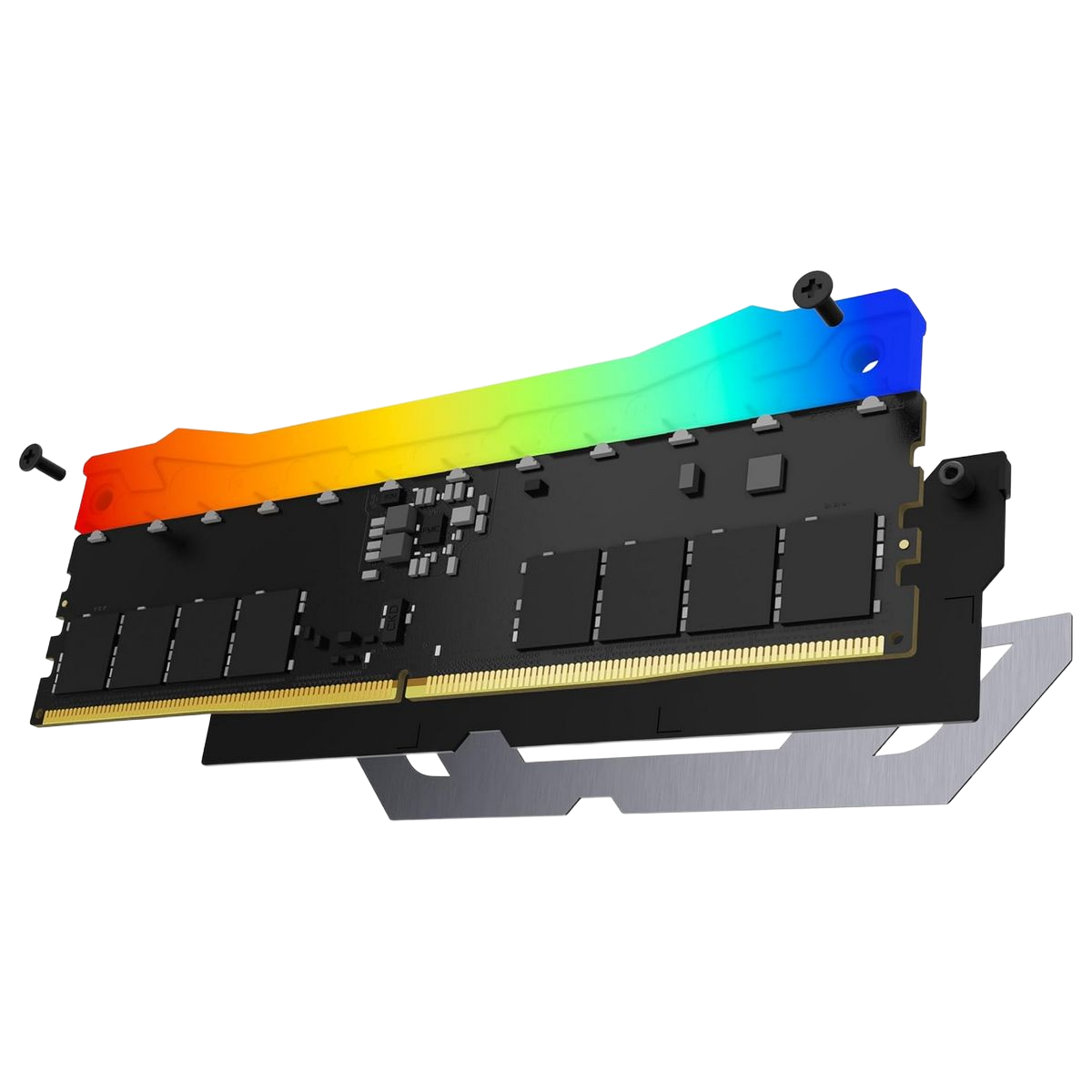 Модуль памяти Kingston KF584CU40RSAK2-48 48GB DDR5 8400 CUDIMM FURY Renegade Silver/Black RGB Gaming Memory Non-ECC, CL40, 1.45V, Heat Shield, Kit (2x24GB), XMP, RTL