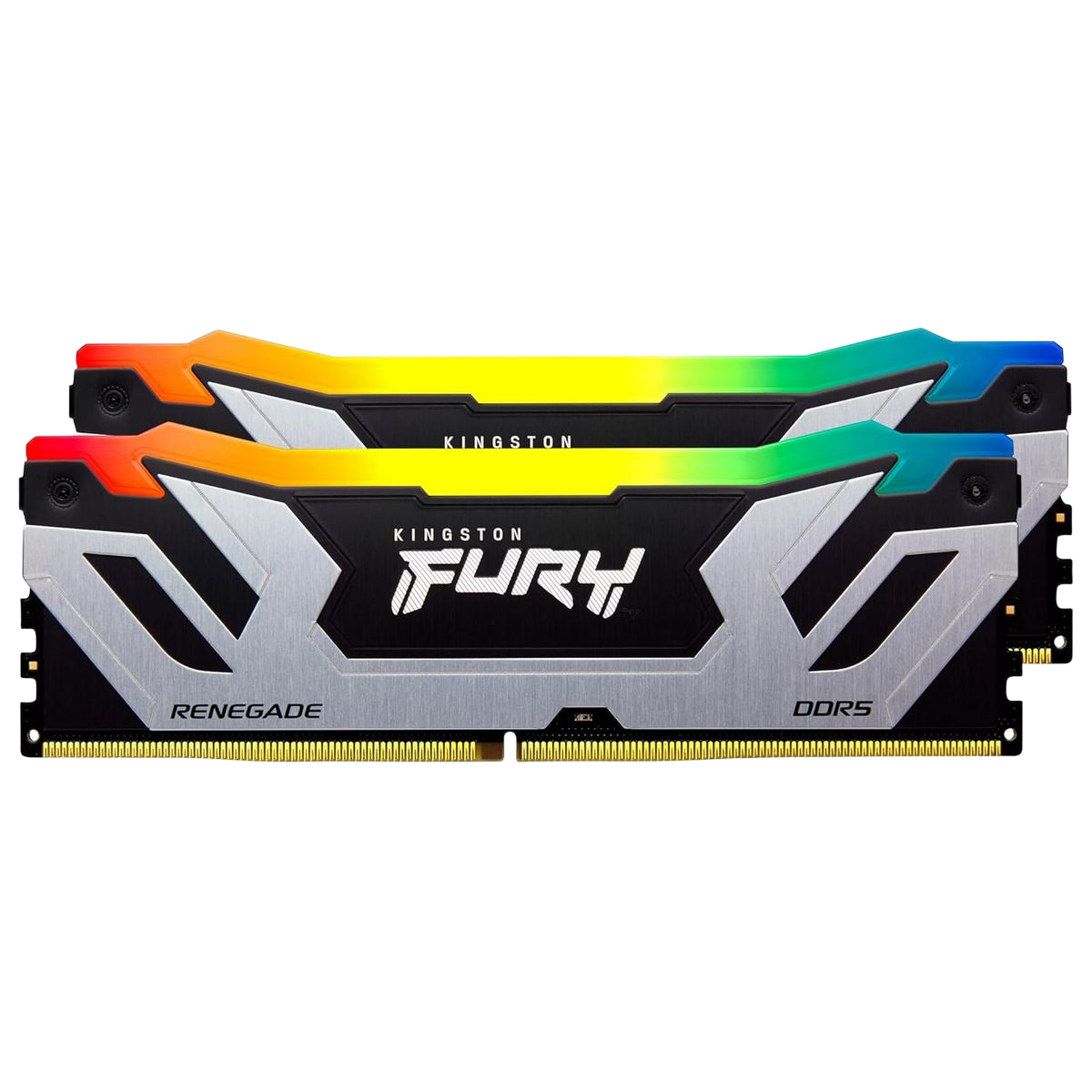 Модуль памяти Kingston KF584CU40RSAK2-48 48GB DDR5 8400 CUDIMM FURY Renegade Silver/Black RGB Gaming Memory Non-ECC, CL40, 1.45V, Heat Shield, Kit (2x24GB), XMP, RTL