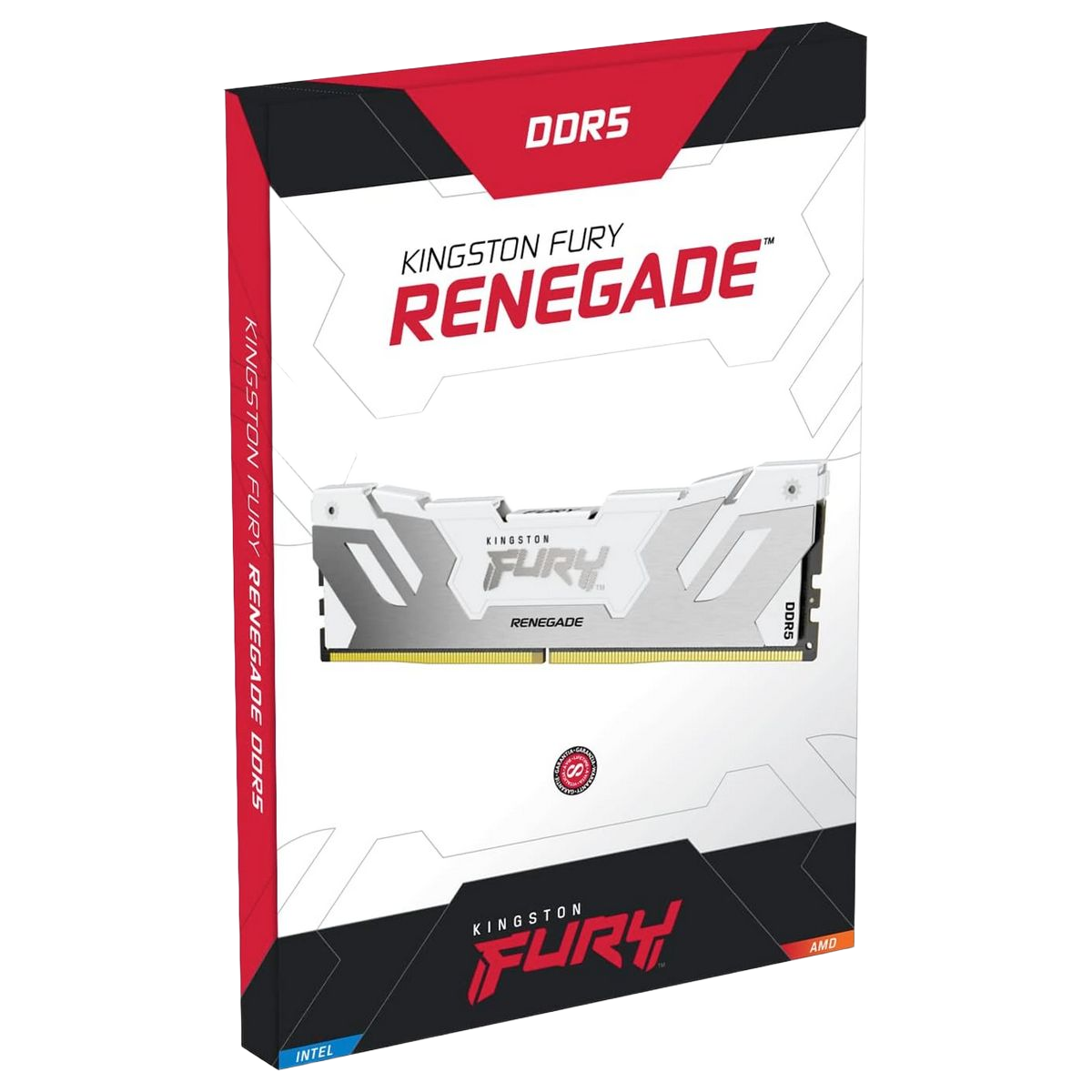 Модуль памяти Kingston 24GB DDR5 8400 CUDIMM FURY Renegade Silver/White Gaming Memory Non-ECC, CL40, 1.45V, Heat Shield, XMP, RTL