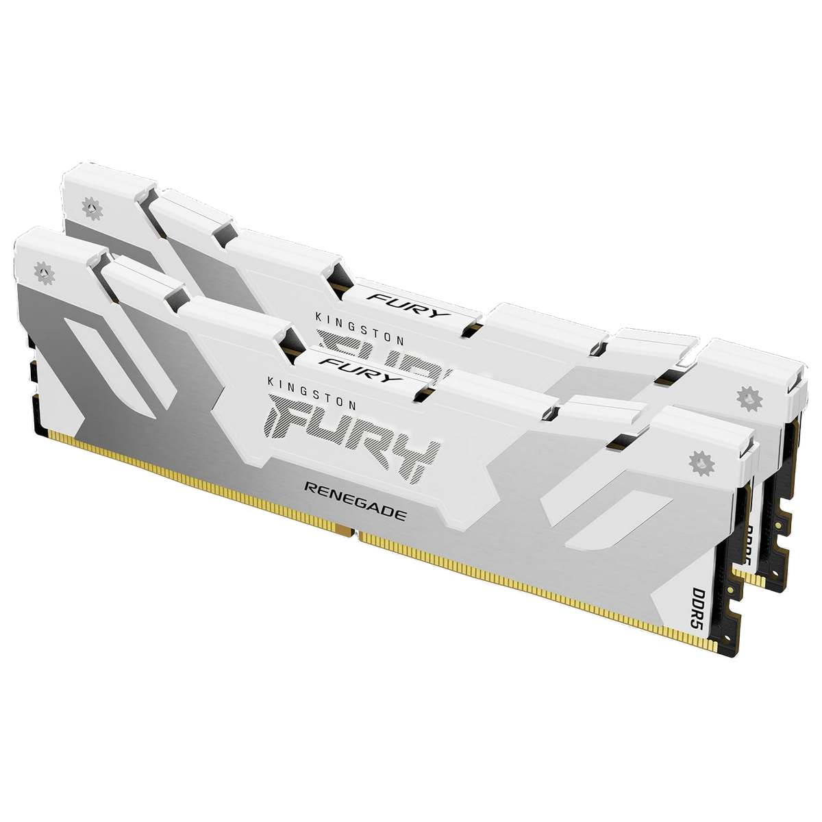 Модуль памяти Kingston KF584CU40RWK2-48 48GB DDR5 8400 CUDIMM FURY Renegade Silver/White Gaming Memory Non-ECC, CL40, 1.45V, Heat Shield, Kit (2x24GB), XMP, RTL
