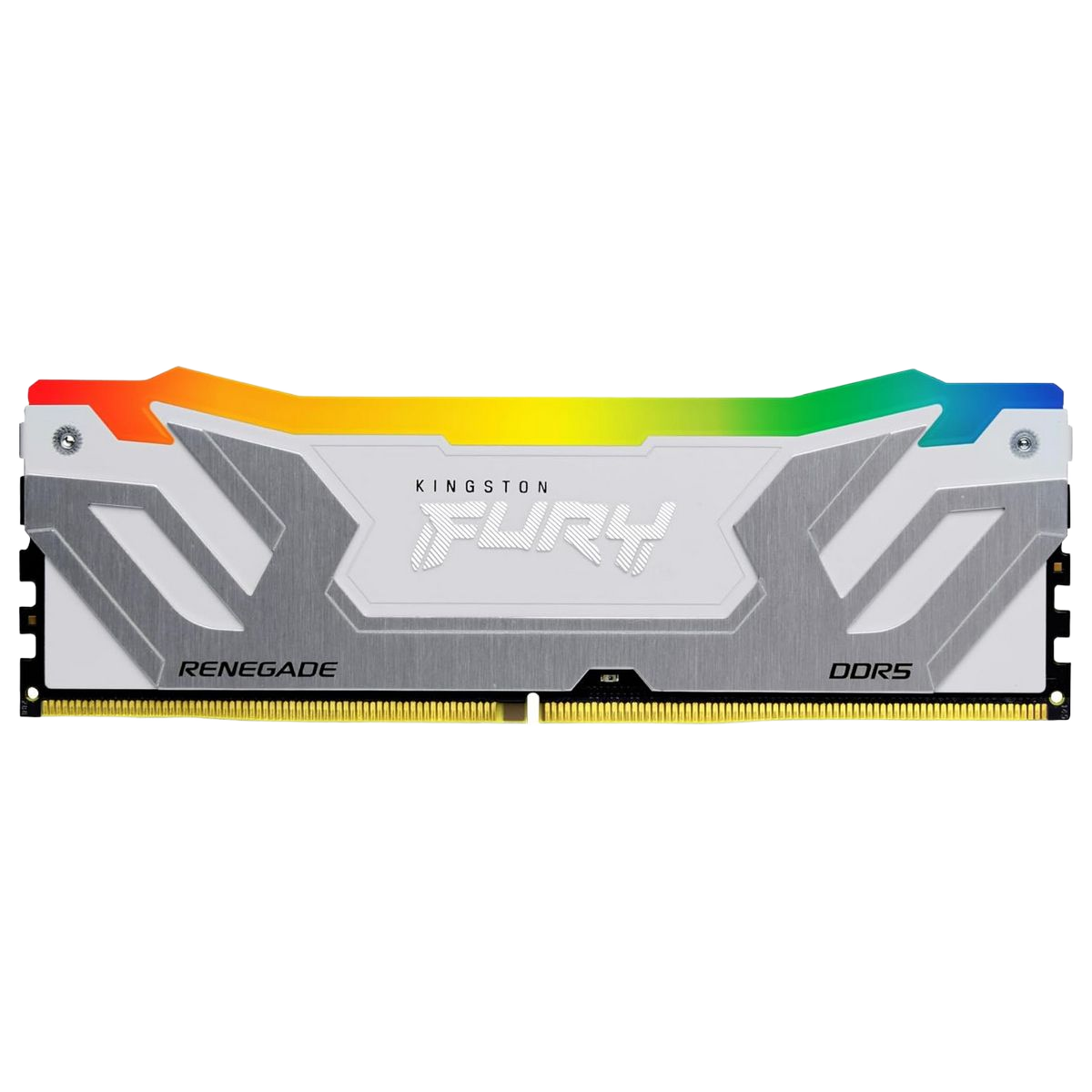 Модуль памяти Kingston KF584CU40RWA-24 24GB DDR5 8400 CUDIMM FURY Renegade Silver/White RGB Gaming Memory Non-ECC, CL40, 1.45V, Heat Shield, XMP, RTL
