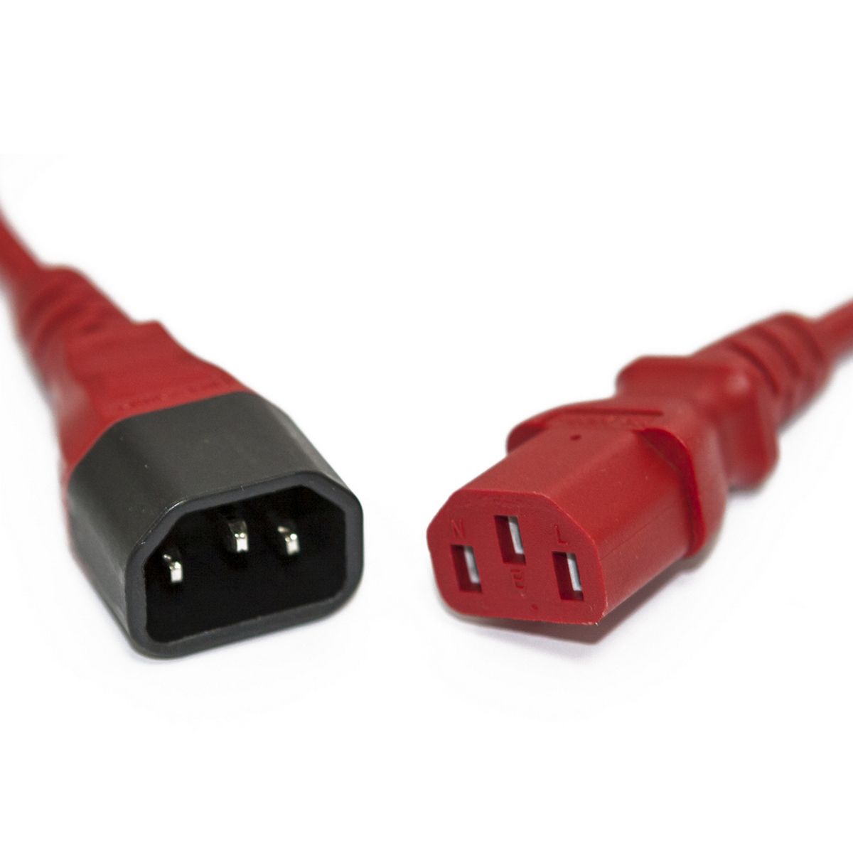 Сетевой кабель Hyperline PWC-IEC13-IEC14-0.5-RD питания монитор- компьютер IEC 320 C13 - IEC 320 C14 (3x0.75), 10A прямая вилка, 0.5м, цвет красный (ПВС-АП-3*0,75-250-C13C14-10-0,5 ГОСТ 30851.1-2002 (МЭК 60320-1:1994))