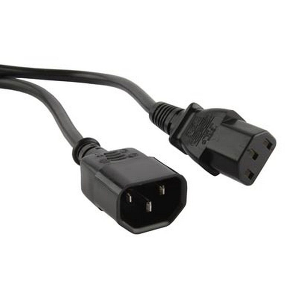 Сетевой кабель Hyperline PWC-IEC13-IEC14-0.5-BK питания монитор- компьютер IEC 320 C13 - IEC 320 C14 (3x0.75), 10A прямая вилка, 0.5м, цвет черный (ПВС-АП-3*0,75-250-C13C14-10-0,5 ГОСТ 30851.1-2002 (МЭК 60320-1:1994))