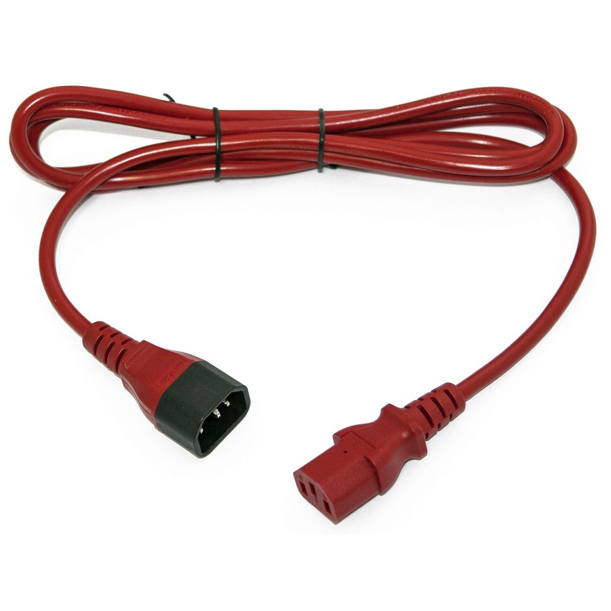 Сетевой кабель Hyperline PWC-IEC13-IEC14-3.0-RD Кабель питания монитор-компьютер IEC 320 C13 - IEC 320 C14 (3x1.0), 10A, прямая вилка, 3м, цвет красный (ПВС-АП-3*1,0-250-C13C14-10-3,0 ГОСТ 30851.1-2002 (МЭК 60320-1:1994))
