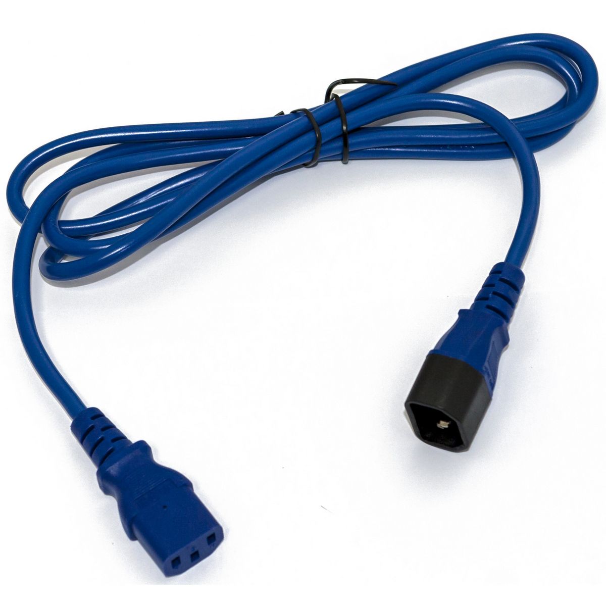 Сетевой кабель Hyperline PWC-IEC13-IEC14-0.5-BL питания монитор-компьютер IEC 320 C13 - IEC 320 C14 (3x0.75), 10A, прямая вилка, 0.5м, цвет синий (ПВС-АП-3*0,75-250-C13C14-10-0,5 ГОСТ 30851.1-2002 (МЭК 60320-1:1994))