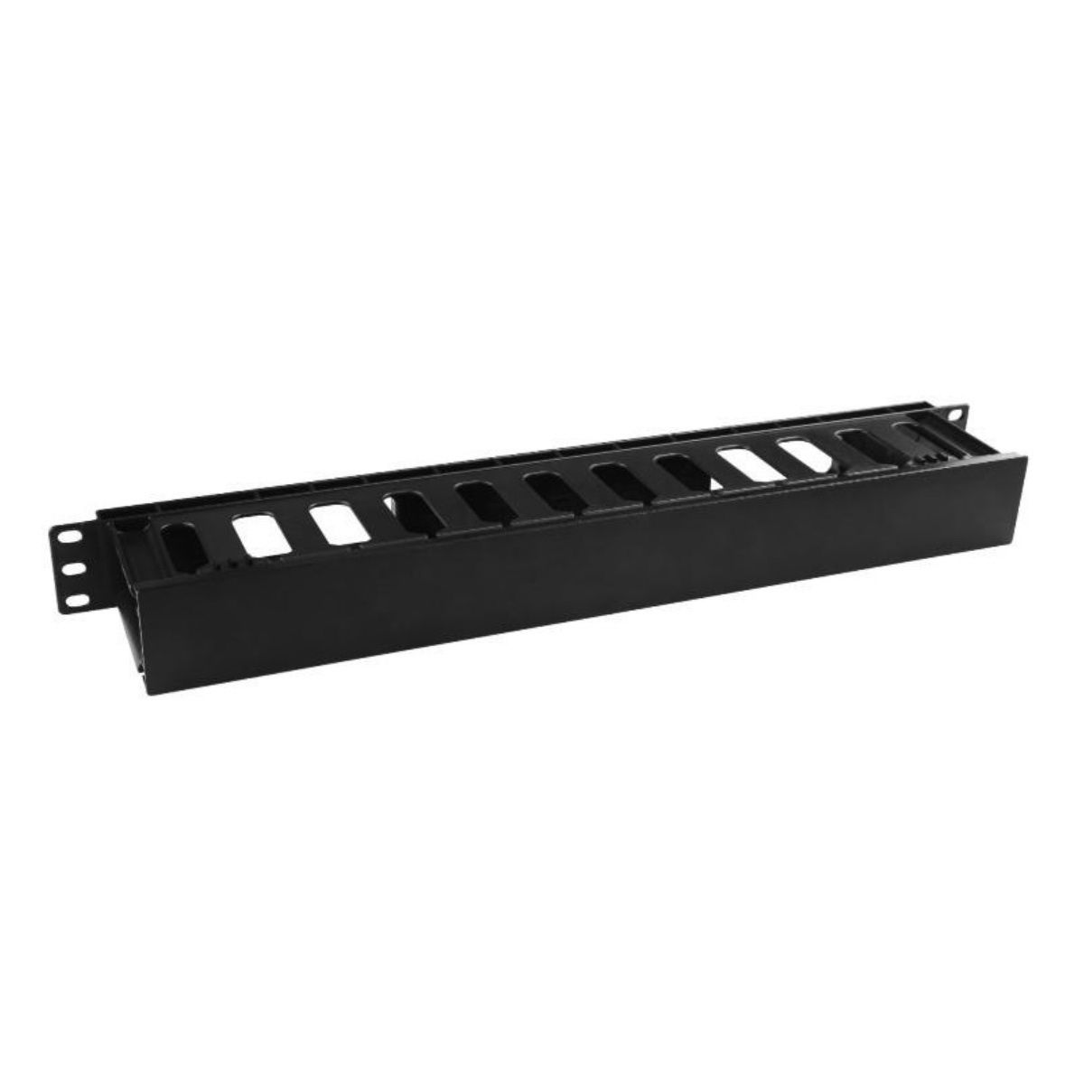 Кабельный организатор пластиковый Hyperline CM-1U-D75-PL-COV с крышкой, глубина 75 мм, 19", 1U