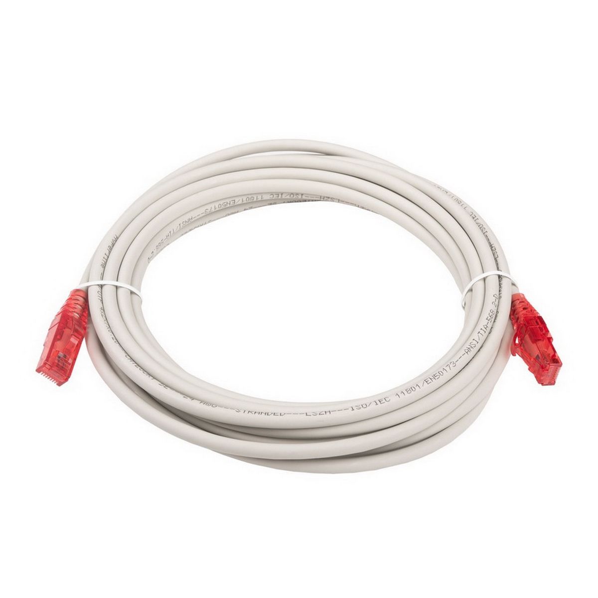 Кабельная сборка Hyperline PC-LPM-UTP-RJ45-REV-RJ45-C5e-5M-LSZ Реверсивный Патч-корд U/UTP, Cat.5e (100% Fluke Component Tested), LSZH, 5 м, серый