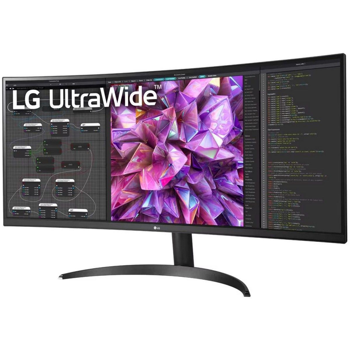 Монитор 34" LG 34WQ60C-B Black (IPS, 3440x1440, HDMI+HDMI+DP, 5 ms, 178°/178°, 300 cd/m, 1000:1, 60Hz, Curved 3800R)