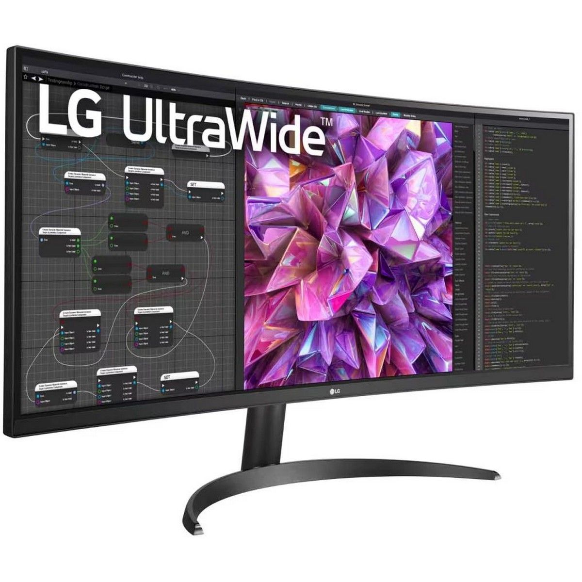 Монитор 34" LG 34WQ60C-B Black (IPS, 3440x1440, HDMI+HDMI+DP, 5 ms, 178°/178°, 300 cd/m, 1000:1, 60Hz, Curved 3800R)