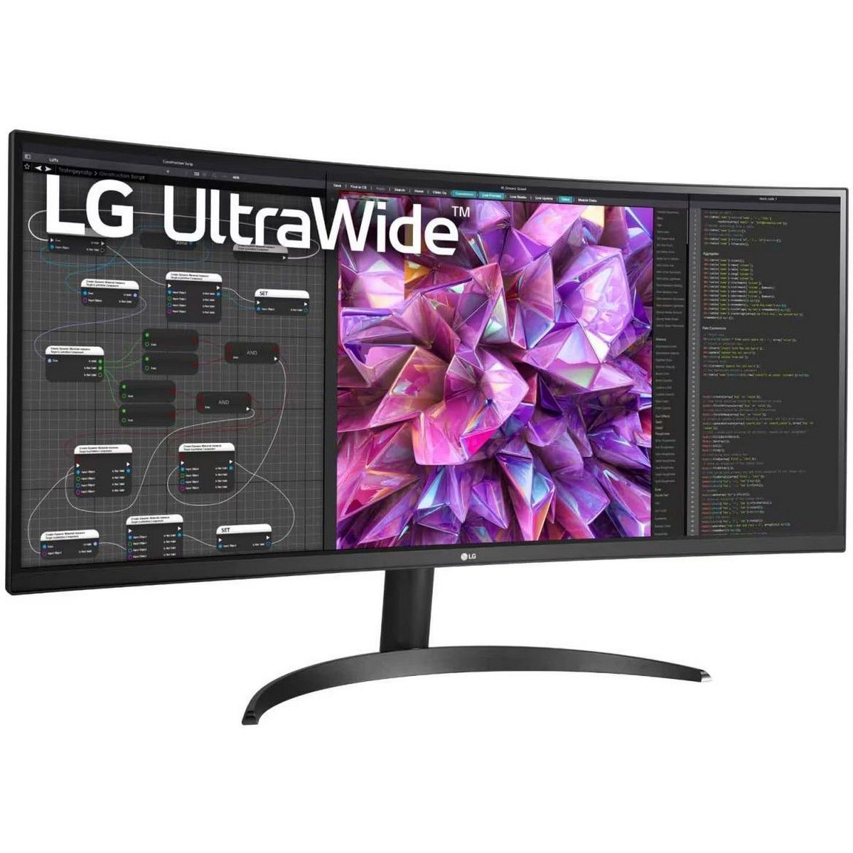 Монитор 34" LG 34WQ60C-B Black (IPS, 3440x1440, HDMI+HDMI+DP, 5 ms, 178°/178°, 300 cd/m, 1000:1, 60Hz, Curved 3800R)