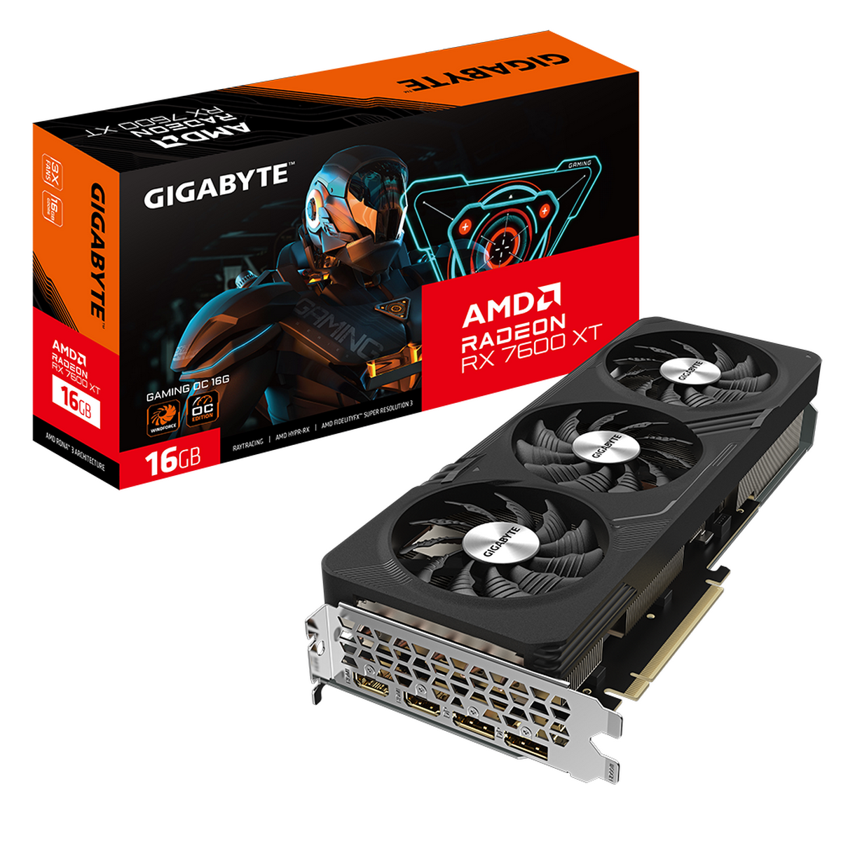 Видеокарта Gigabyte RX7600XT GAMING OC 16GB GDDR6 128bit 2xDP 2xHDMI 3FAN RTL
