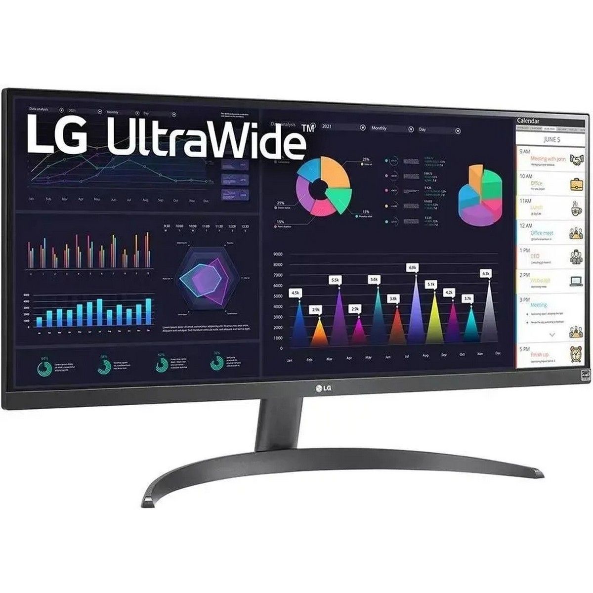 Монитор 29" LG 29WQ500-B Grey (IPS, 2560x1080, HDMI+DP, 5 ms, 178°/178°, 250 cd/m, 1000:1, 100Hz)