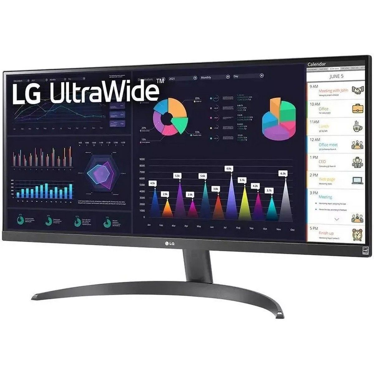 Монитор 29" LG 29WQ500-B Grey (IPS, 2560x1080, HDMI+DP, 5 ms, 178°/178°, 250 cd/m, 1000:1, 100Hz)