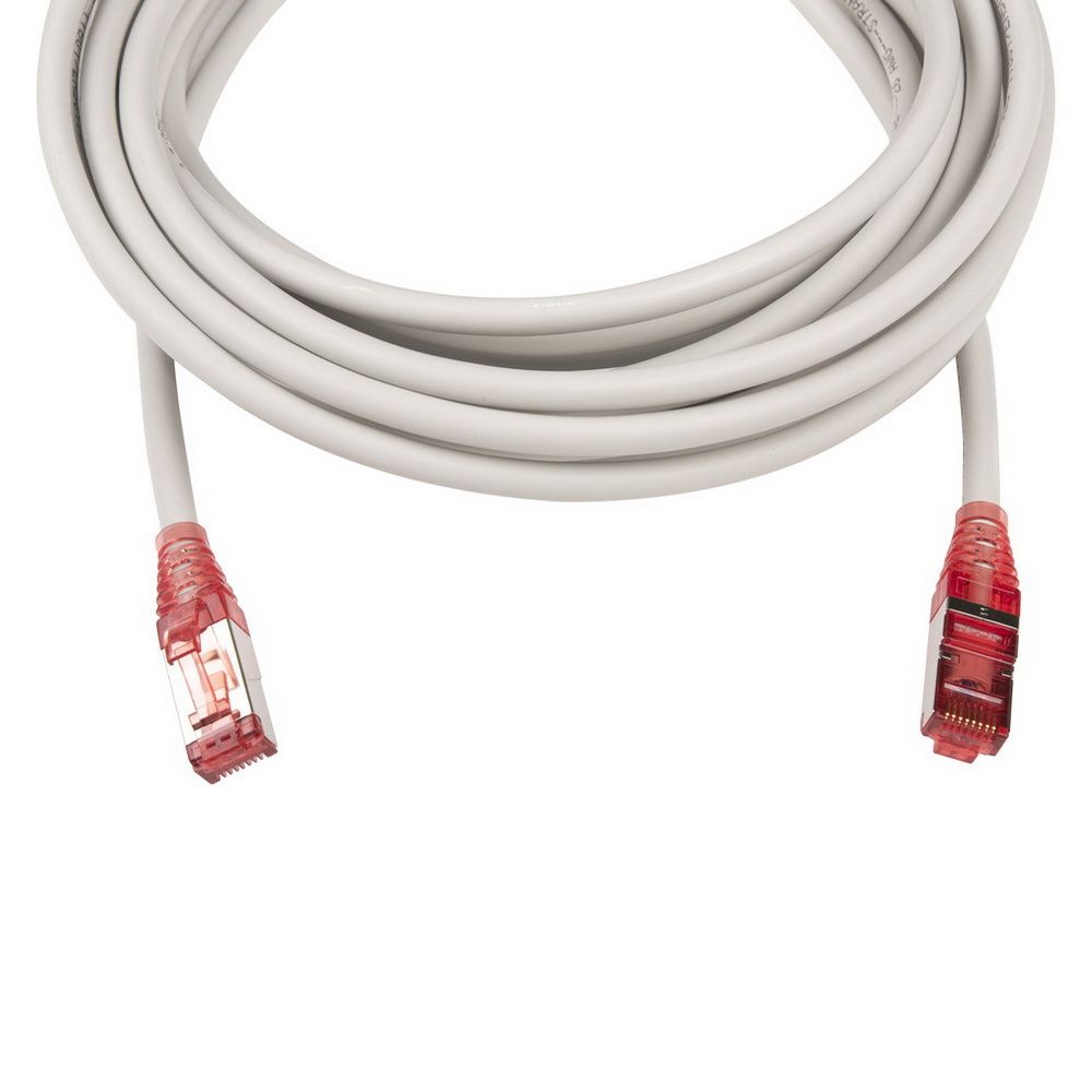 Кабельная сборка Hyperline PC-LPM-STP-RJ45-RJ45-C5e-5M-LSZH-GY Патч-корд F/UTP, экранированный, Cat.5е (100% Fluke Component Tested), LSZH, 5м, серый