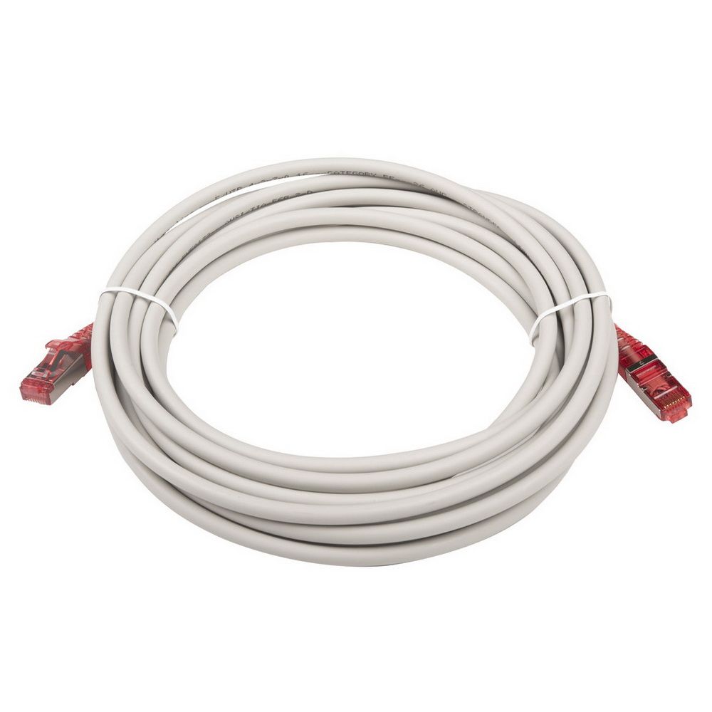 Кабельная сборка Hyperline PC-LPM-STP-RJ45-RJ45-C5e-10M-LSZH-GY Патч-корд F/UTP, экранированный, Cat.5е (100% Fluke Component Tested), LSZH, 10м, серый