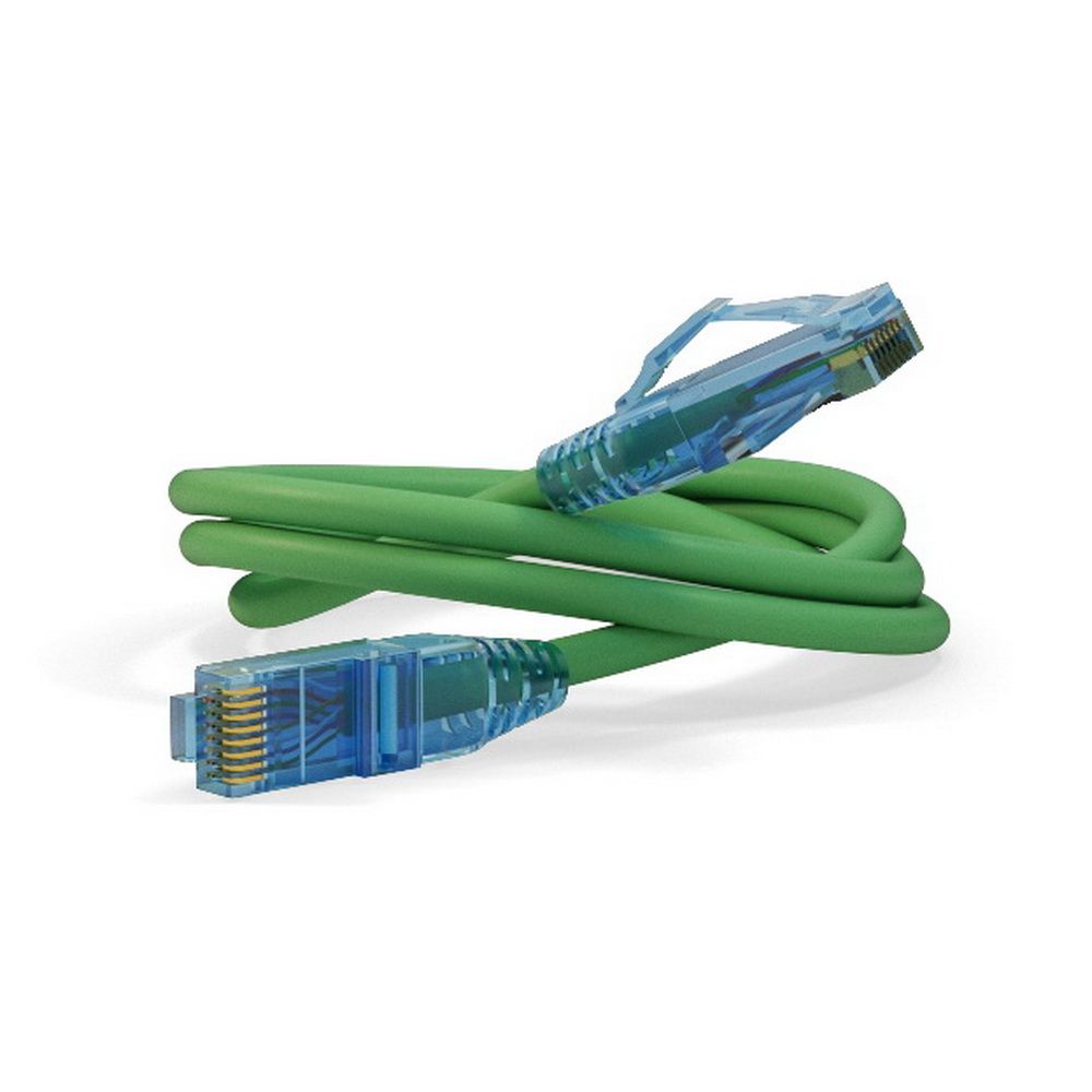 Кабельная сборка Hyperline PC-LPM-UTP-RJ45-RJ45-C6-1M-LSZH-GN Патч-корд U/UTP, Cat.6 (100% Fluke Component Tested), LSZH, 1 м, зеленый