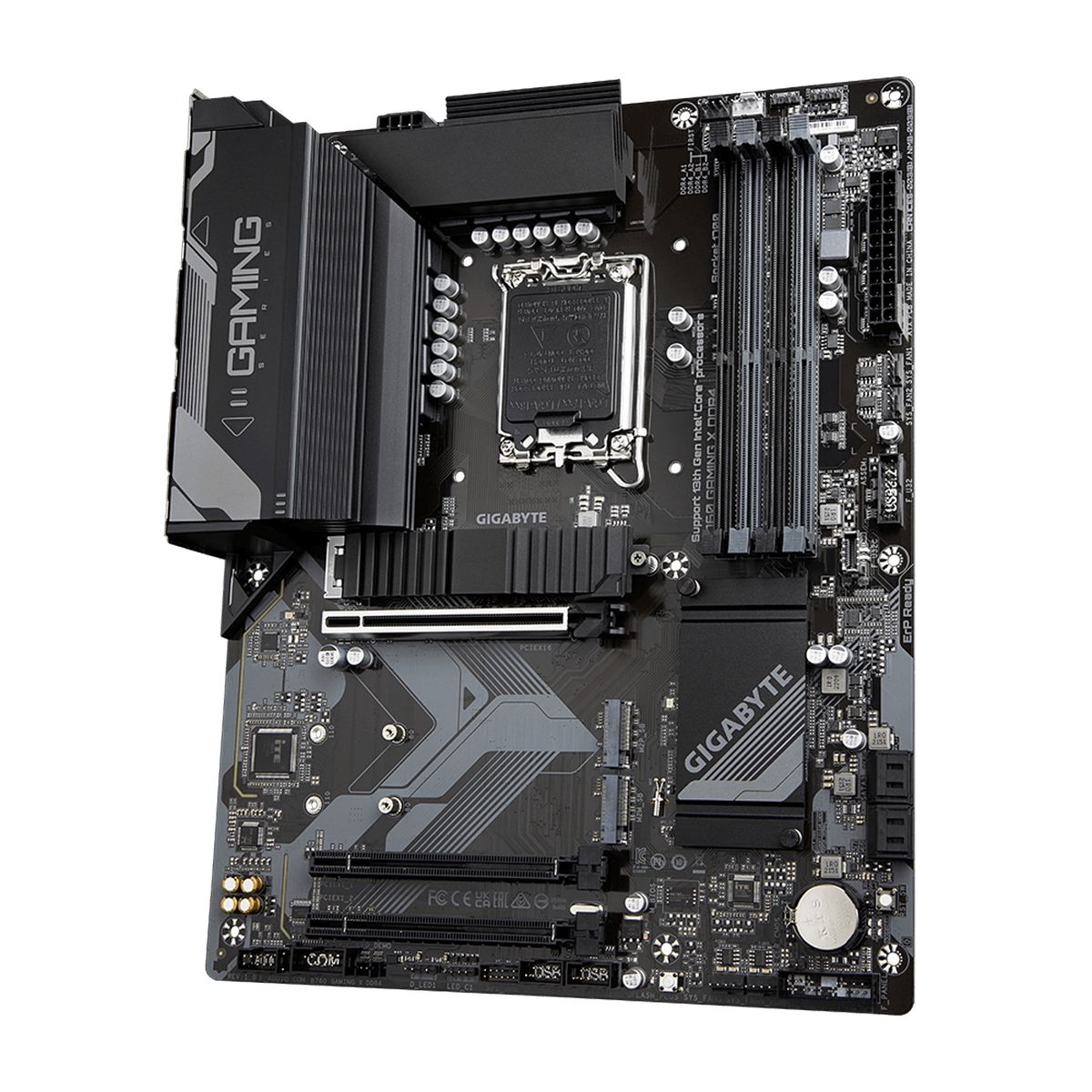 Материнская плата Gigabyte B760 GAMING X DDR4, Socket 1700, Intel®B760, 4xDDR4-3200, HDMI+DP, 3xPCI-Ex16, 4xSATA3(RAID 0/1/5/10), 3xM.2, 8Ch Audio, 2.5GLan, (4+4)xUSB2.0, (4+2)xUSB3.2, (0+1)xUSB3.2 Type-C™, ATX, RTL