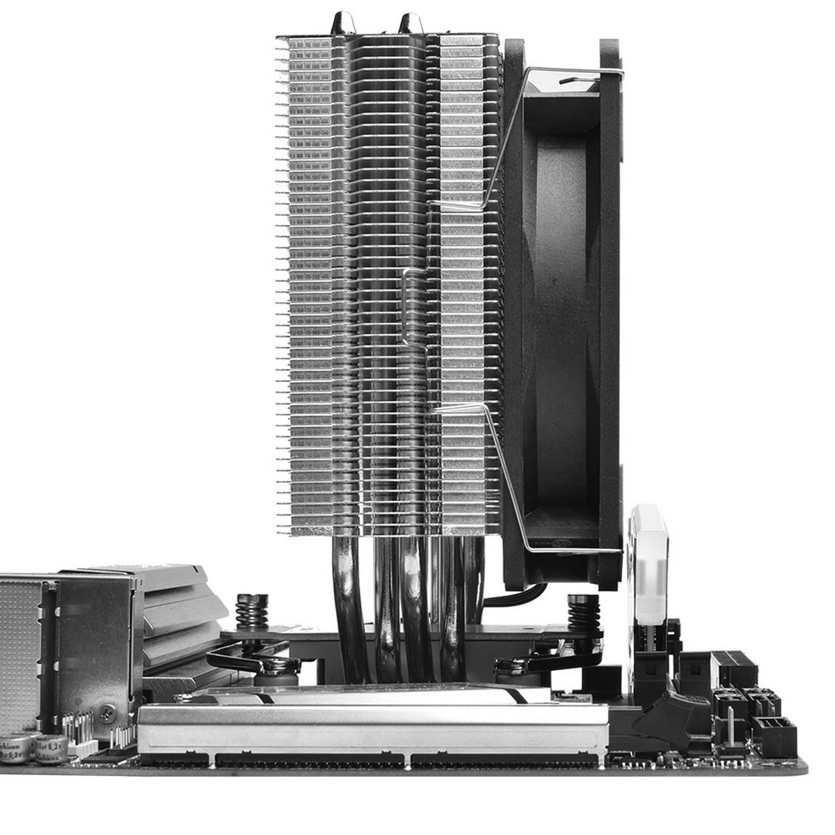 Вентилятор ID-Cooling Кулер ID-COOLING SE-224-XT-R LGA20XX/LGA1366/LGA115X/AM4/AM3/+/AM2/+/FM2/+/FM1 (16шт/кор, TDP 180W, PWM, 4 тепл.трубки прямого контакта, FAN 120mm, Red LED) RET {12} (302867)