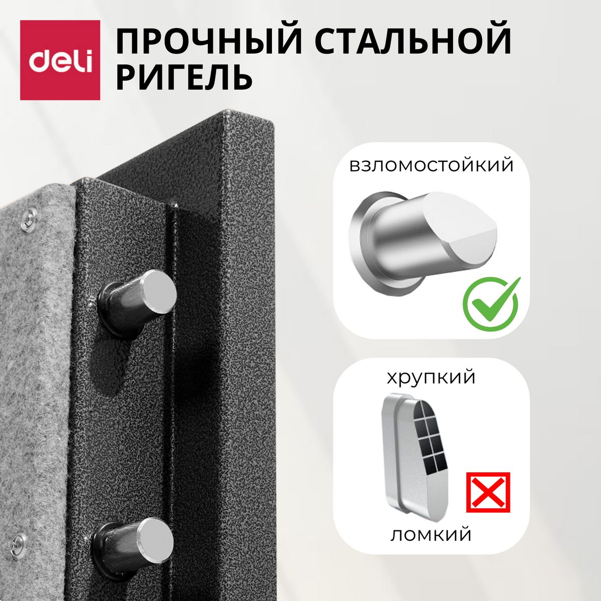 Сейф c электронным кодовым замком Deli ET600 / 500x 360x 350 мм