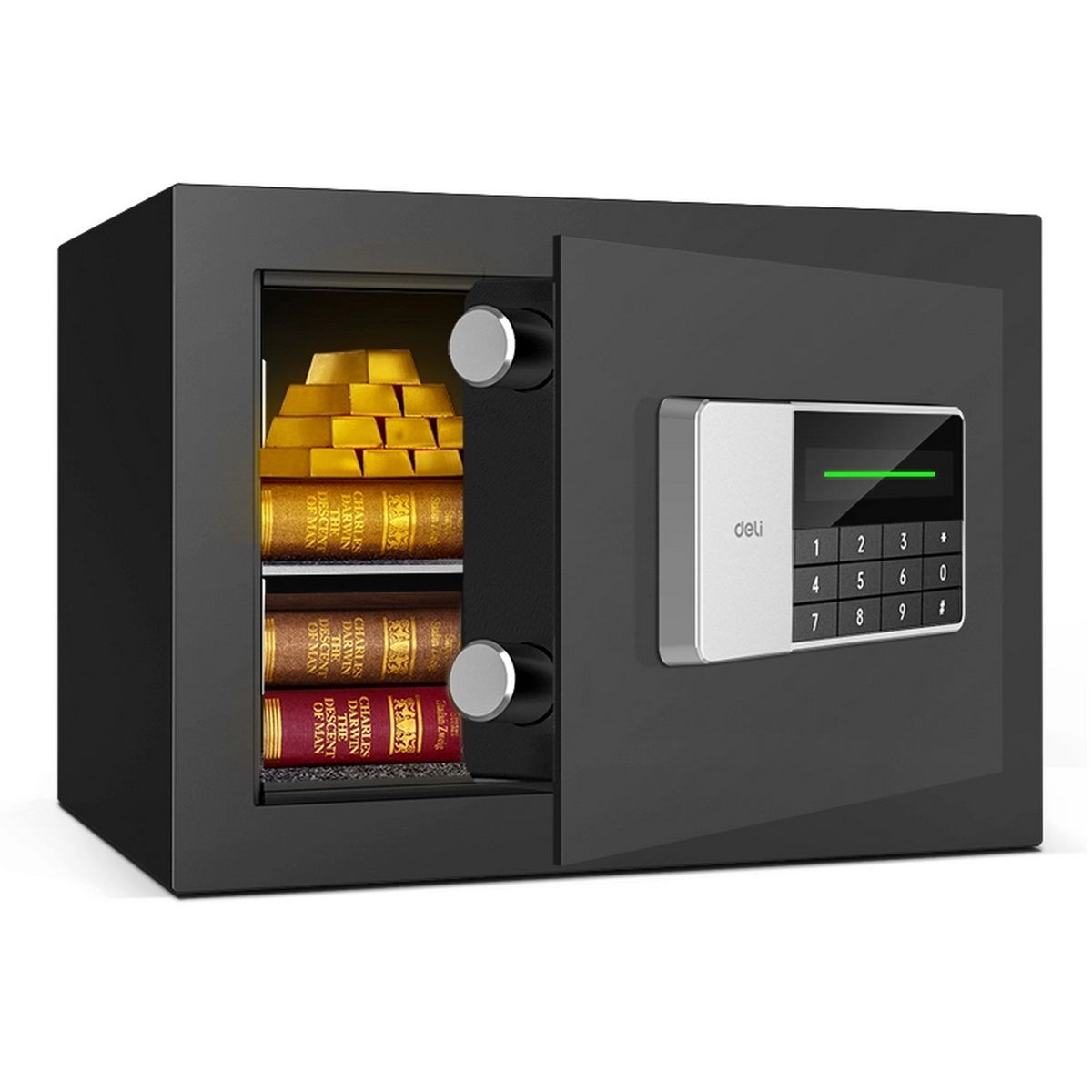 Сейф c электронным кодовым замком Deli ET550 / 250x 350x 250 мм