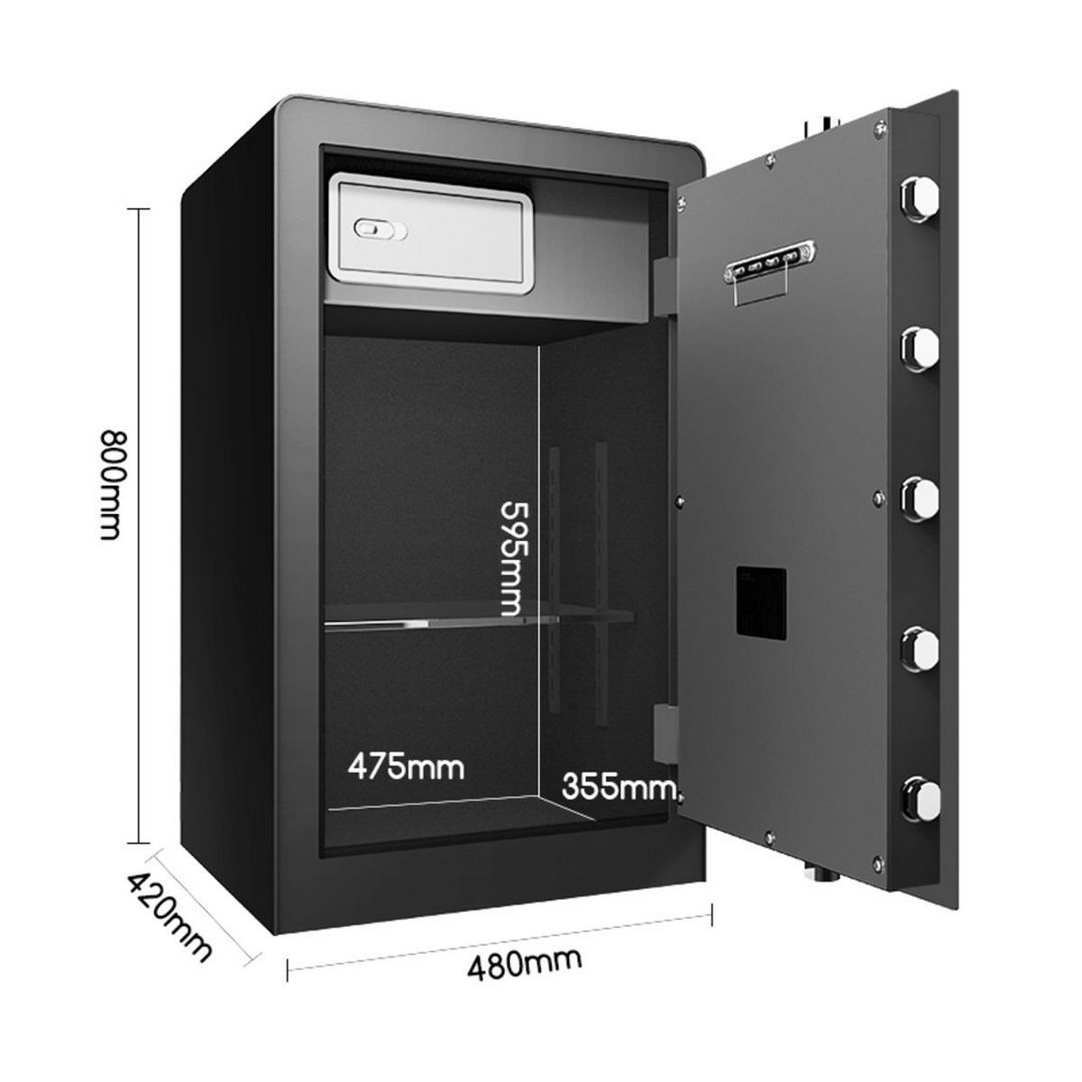 Сейф c электронным кодовым замком Deli ET553 /480x 800x 420 мм