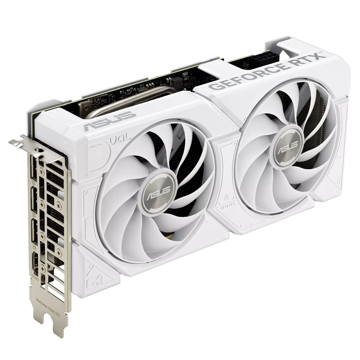 Видеокарта ASUS RTX4060 DUAL EVO WHITE OC 8GB GDDR6 128bit 3xDP HDMI 2FAN RTL [DUAL-RTX4060-O8G-EVO WHITE]