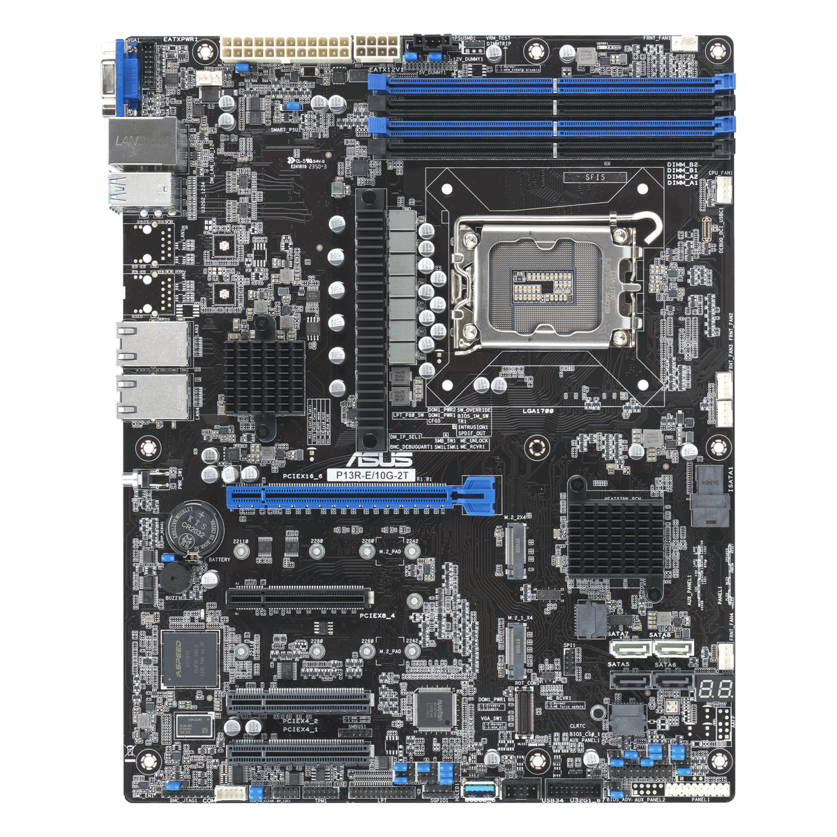 Материнская плата ASUS P13R-E/10G-2T LGA1700 ATX 4xDDR5 PCIEx16 3хPCIEx8 2xM.2 VGA 2х10GLAN