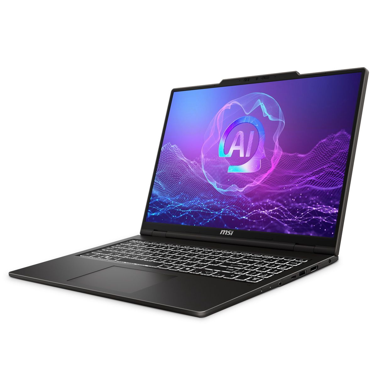 Ноутбук MSI Venture A16 AI+ A3HMG-026XRU AMD Ryzen AI 7 350/16Gb/SSD1Tb/16"/OLED/QWXGA/2048x1280/120Hz/NoOS/Solid Gray/1.9kg (9S7-261K21-026)