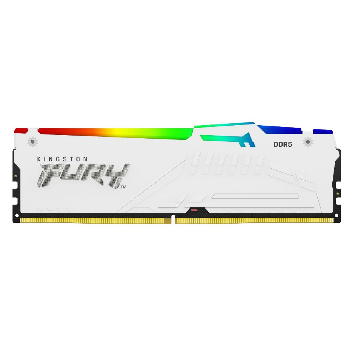 Модуль памяти Kingston 32GB DDR5 6000 DIMM FURY Beast White RGB Gaming Memory Non-ECC, CL30, 1.4V, Heat Shield, Kit (2x16GB), XMP, RTL