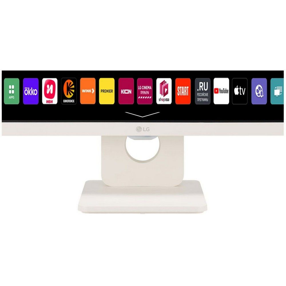 Монитор 27" LG 27SR50F-W White (Smart, webOS, WiFi, BT, ДУ, IPS, 1920x1080, HDMI+HDMI, USB, 5 ms, 178°/178°, 250 cd/m, 1000:1, 60Hz, Spk)