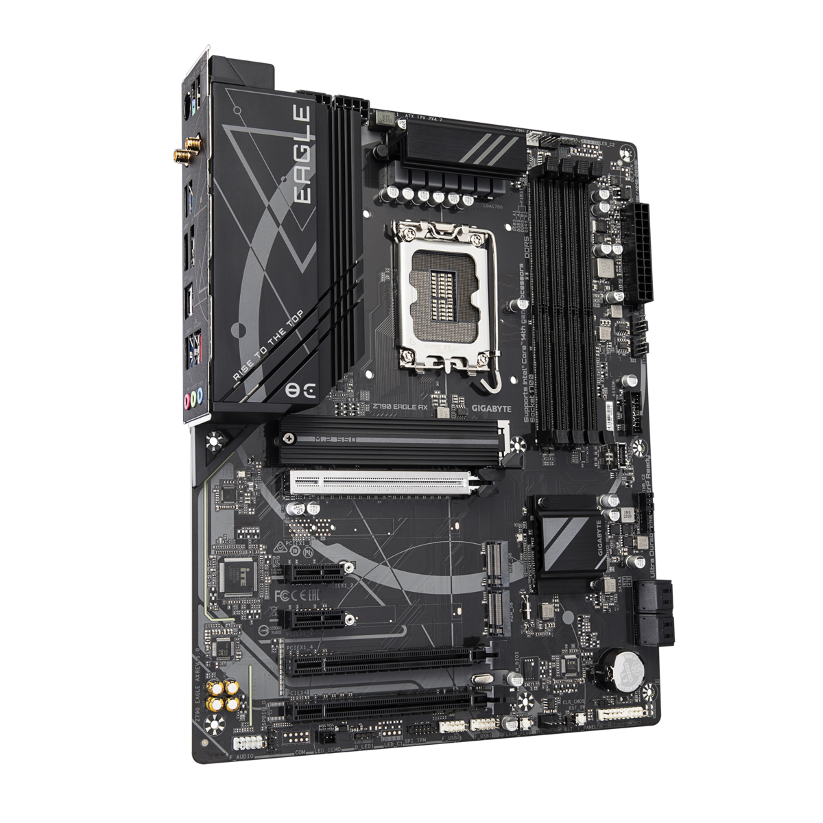 Материнская плата Gigabyte OEM Z790 EAGLE AX, Socket 1700, Intel®Z790, 4xDDR5-5600, HDMI+DP, 3xPCI-Ex16, 2xPCI-Ex1, 4xSATA3(RAID 0/1/5/10), 3xM.2, 8Ch Audio, 1x2.5GbLan, WiFi, (2+4)xUSB2.0, (5+2)xUSB3.2, (1+1)xUSB3.2 Type-C™, 1xPS/2, ATX, RTL oem