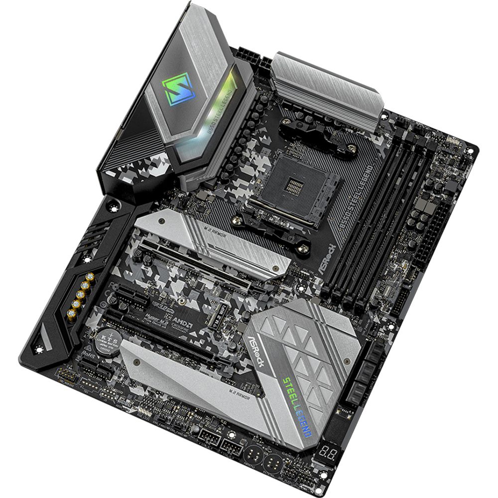 Материнская плата ASRock OEM B550 STEEL LEGEND, Socket AM4, AMD B550, 4xDDR4-3200, HDMI+DP, 2xPCI-Ex16, 2xPCI-Ex1, 0/1/10), 2xM.2, 8 Ch Audio, 1x2,5GLan, (4+4)xUSB2.0, (3+2)xUSB3.2, (1+1)xUSB3.2 Type-C™, 1xPS/2, ATX, RTL, {10} (931574)
6xSATA3(RAID oem