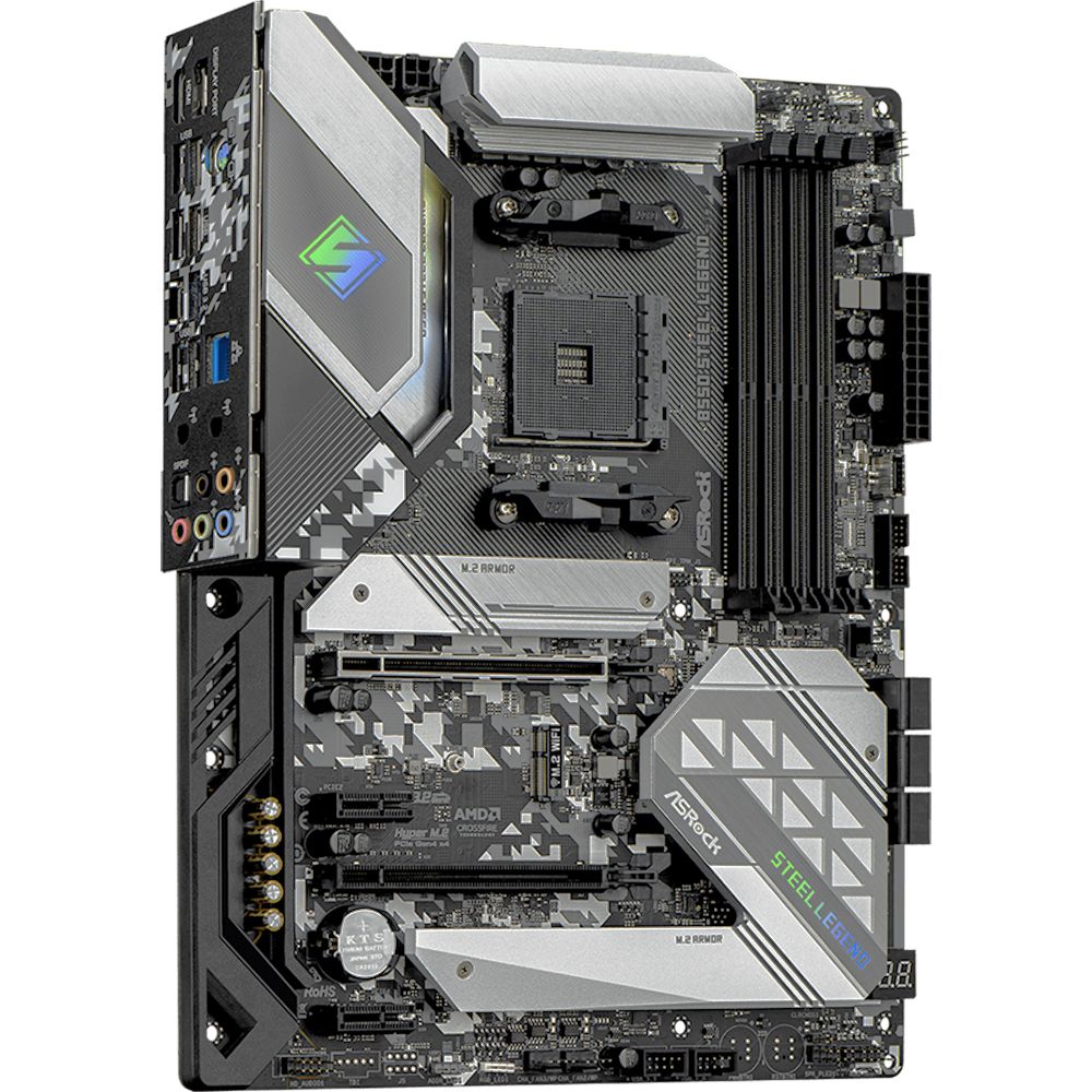 Материнская плата ASRock OEM B550 STEEL LEGEND, Socket AM4, AMD B550, 4xDDR4-3200, HDMI+DP, 2xPCI-Ex16, 2xPCI-Ex1, 0/1/10), 2xM.2, 8 Ch Audio, 1x2,5GLan, (4+4)xUSB2.0, (3+2)xUSB3.2, (1+1)xUSB3.2 Type-C™, 1xPS/2, ATX, RTL, {10} (931574)
6xSATA3(RAID oem