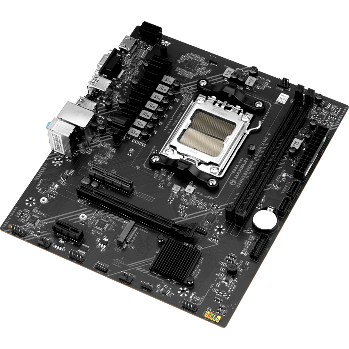 Материнская плата Maxsun MS-Challenger A620A 2.5G A620, AM5, 2DDR5, 1PCIEx16, 1PCIEx4, 1PCIEx1, 1M.2, 6USB3.2Gen1, 4USB2.0, 2SATA3.0, 2.5G, VGA, HDMI, M-ATX, RTL