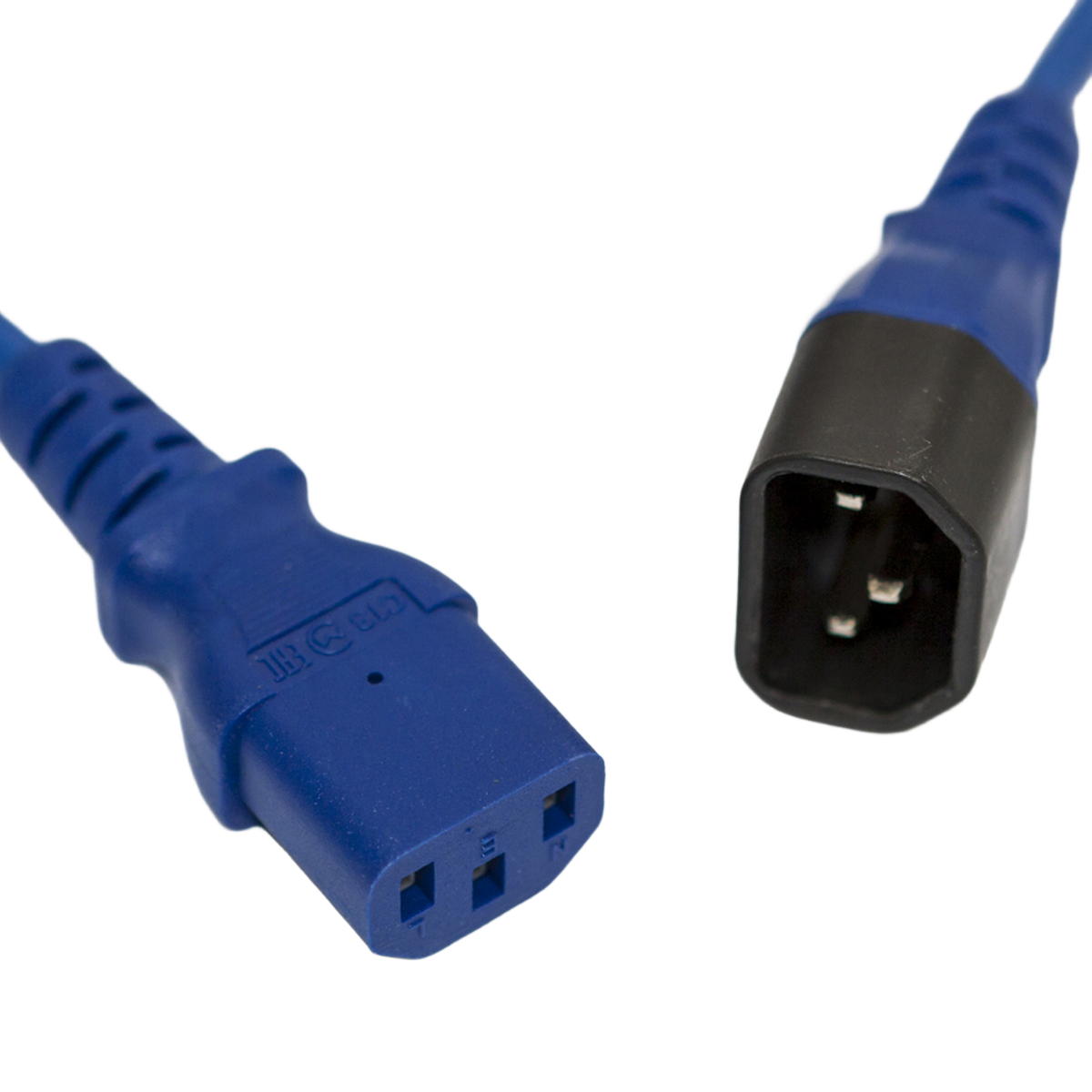 Сетевой кабель Hyperline PWC-IEC13-IEC14-1.8-BL Кабель питания монитор-компьютер IEC 320 C13 - IEC 320 C14 (3x0.75), 10A прямая вилка, 1.8м, цвет синий (ПВС-АП-3*0,75-250-C13C14-10-1,8 ГОСТ 30851.1-2002 (МЭК 60320-1:1994))