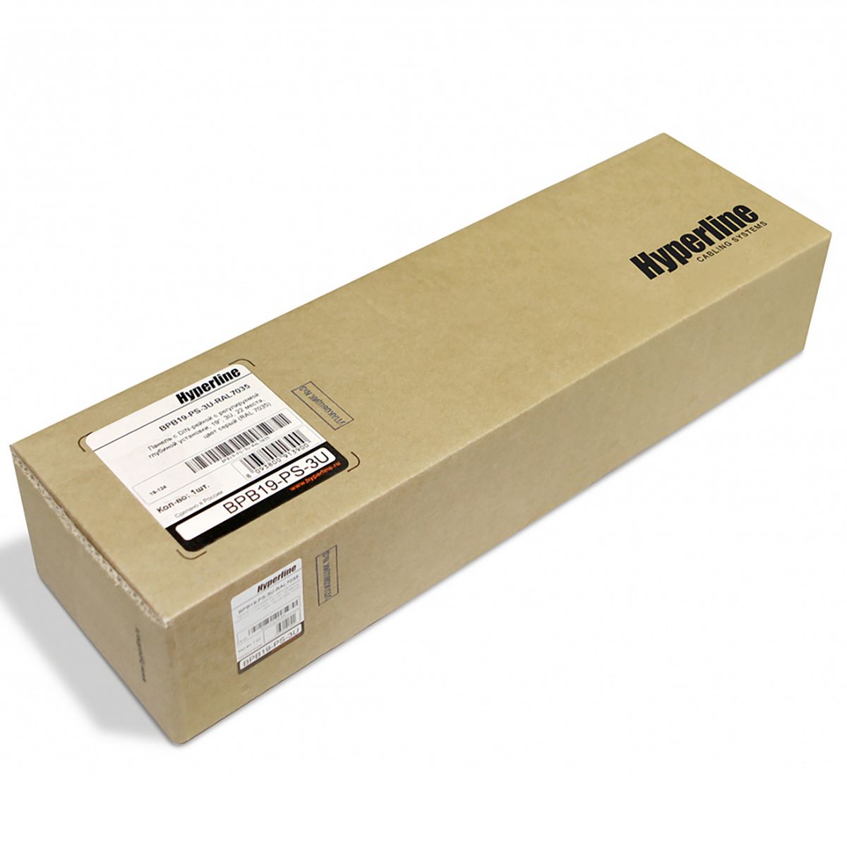 Панель Hyperline BPB19-PS-3U-RAL9005 Панель с DIN-рейкой с регулируемой глубиной установки, 19",3U, 22 места, цвет черный (RAL 9005)