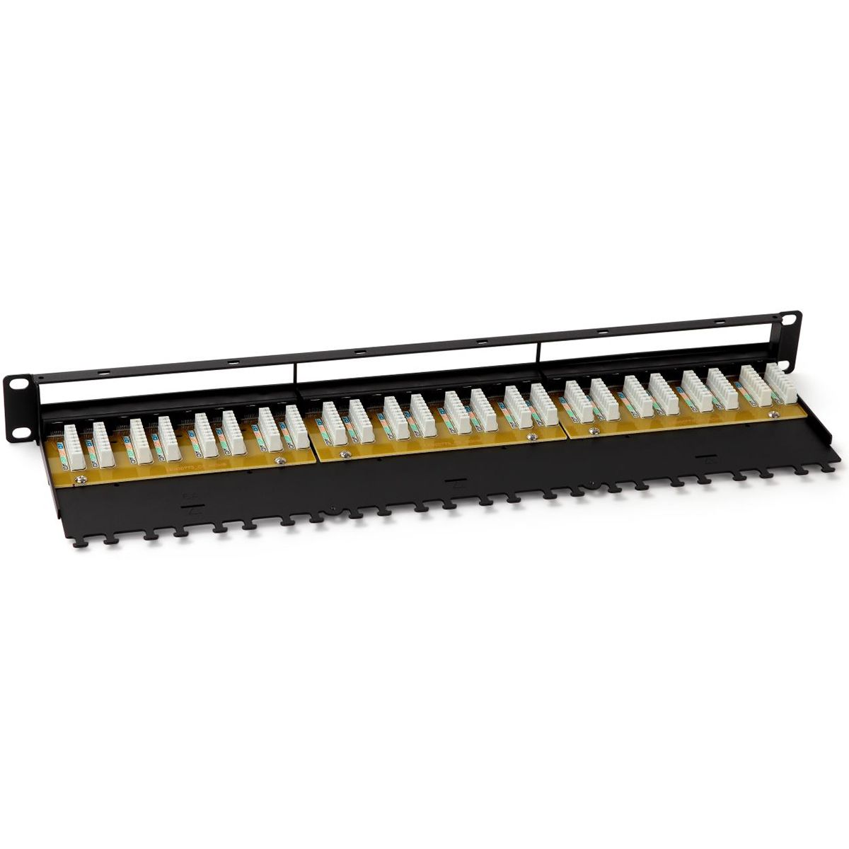 Панель Hyperline PPHD-19-48-8P8C-C6A-110D Патч-панель высокой плотности 19", 1U, 48 портов RJ-45, неэкранированная, категория 6A, Dual IDC