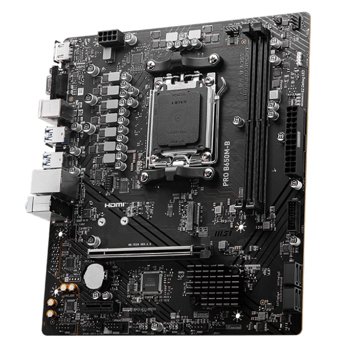 Материнская плата MSI OEM PRO B650M-B B650, AM5, 2*DDR5, 1*PCIEx16, 1*PCIEx1, 1*M.2, 6*USB3.2Gen1, 6*USB2.0, 4*SATA3.0, 1G, VGA, HDMI, M-ATX, RTL oem