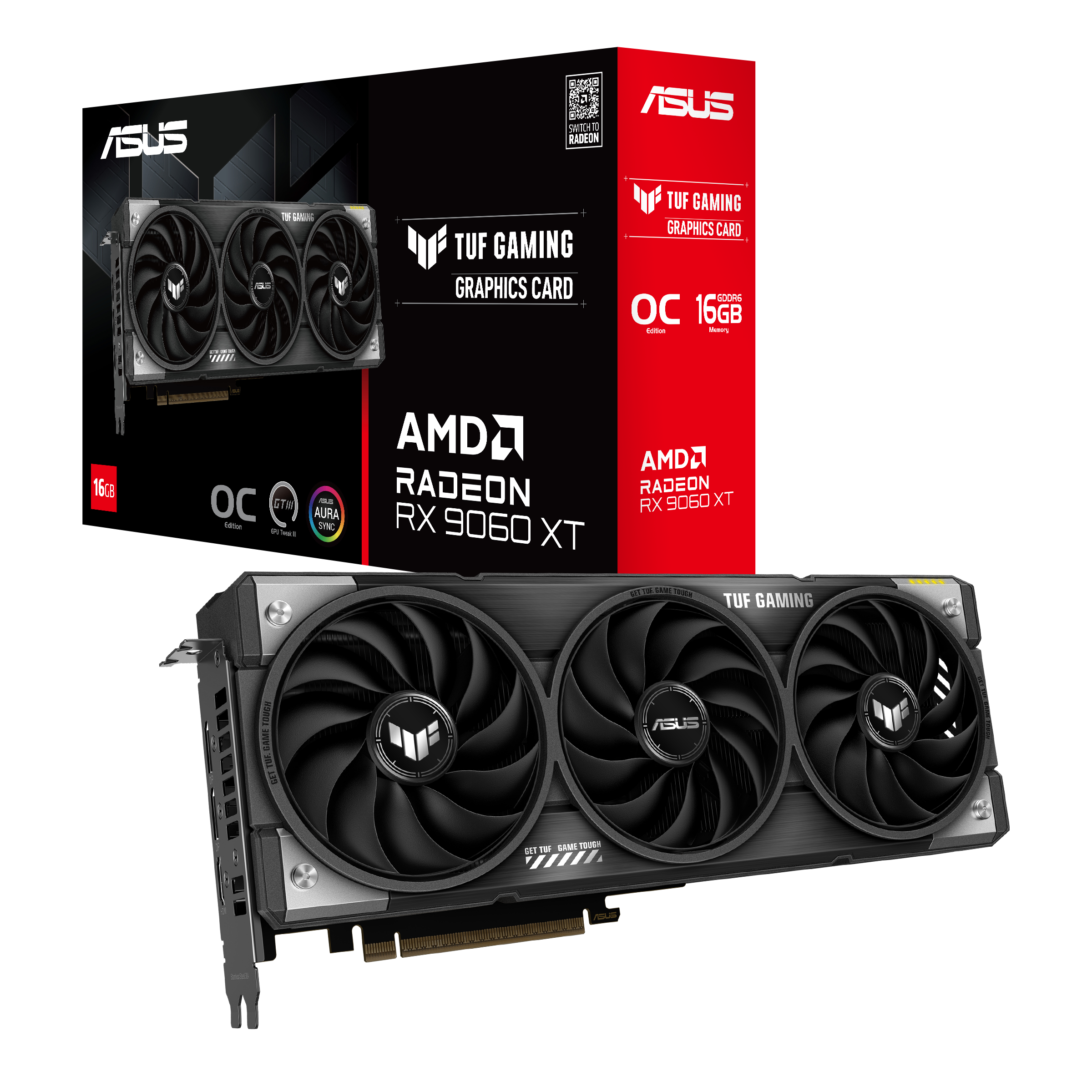 Видеокарта ASUS TUF-RX9060XT-O16G-GAMING