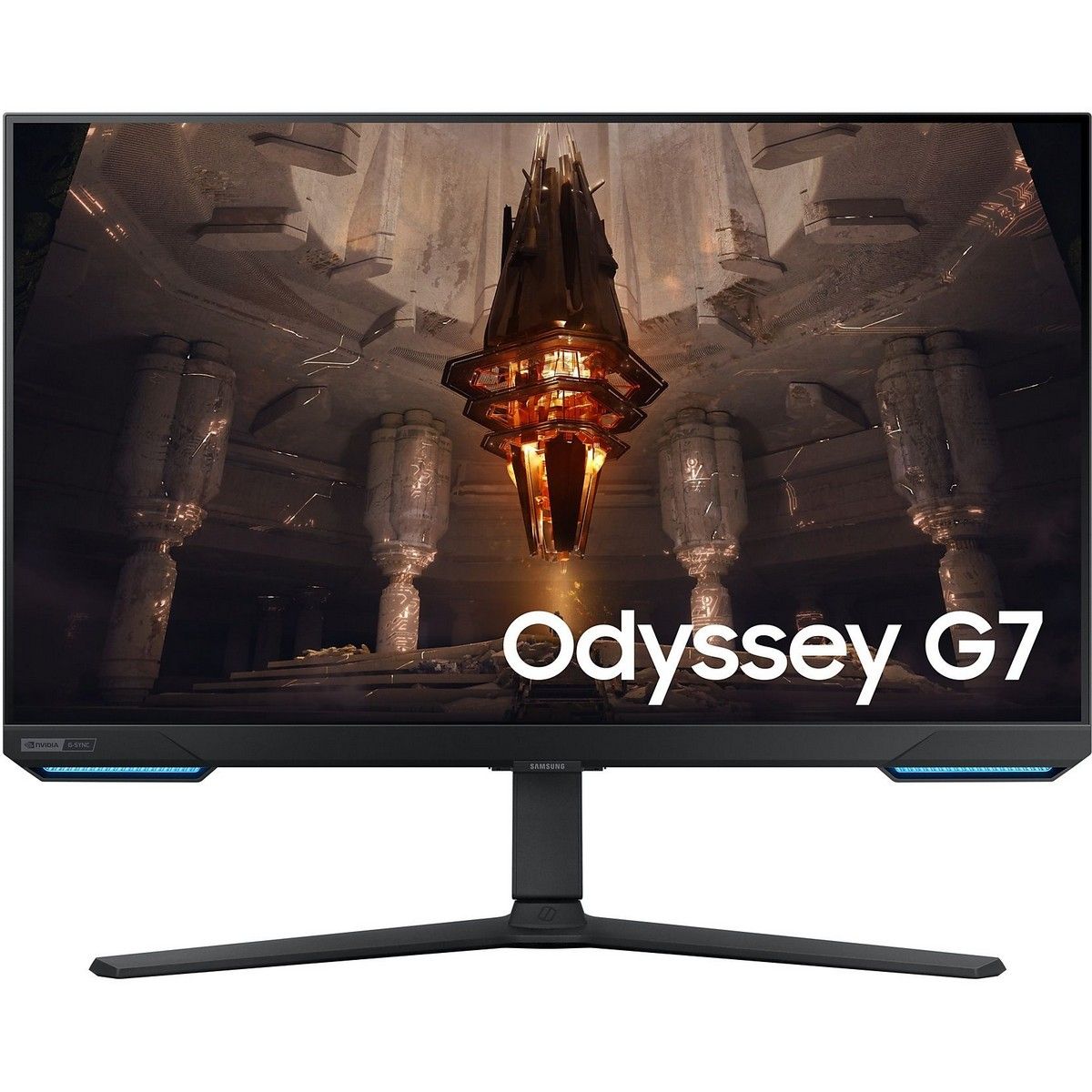 Монитор 32" SAMSUNG S32BG700EI Odyssey G7 G70B UHD Black (IPS, 3840x2160, HDMI+HDMI+DP, USB Hub, LAN, 1 ms, 178°/178°, 350 cd/m, 1000:1, 144Hz, Spk, Pivot)