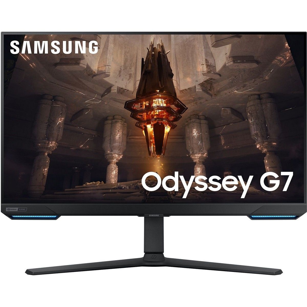 Монитор 32" SAMSUNG S32BG700EI Odyssey G7 G70B UHD Black (IPS, 3840x2160, HDMI+HDMI+DP, USB Hub, LAN, 1 ms, 178°/178°, 350 cd/m, 1000:1, 144Hz, Spk, Pivot)