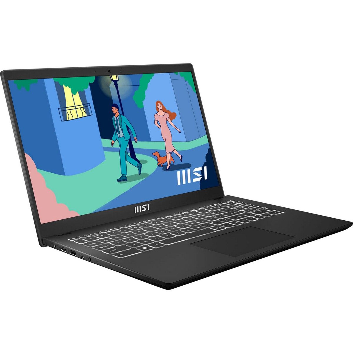 Ноутбук MSI Modern 15 B7M-473XRU AMD Ryzen 5 7430U/16Gb/SSD1Tb/15.6"/IPS/FHD/1920x1080/60Hz/NoOS/Classic Black (9S7-15HK12-473)