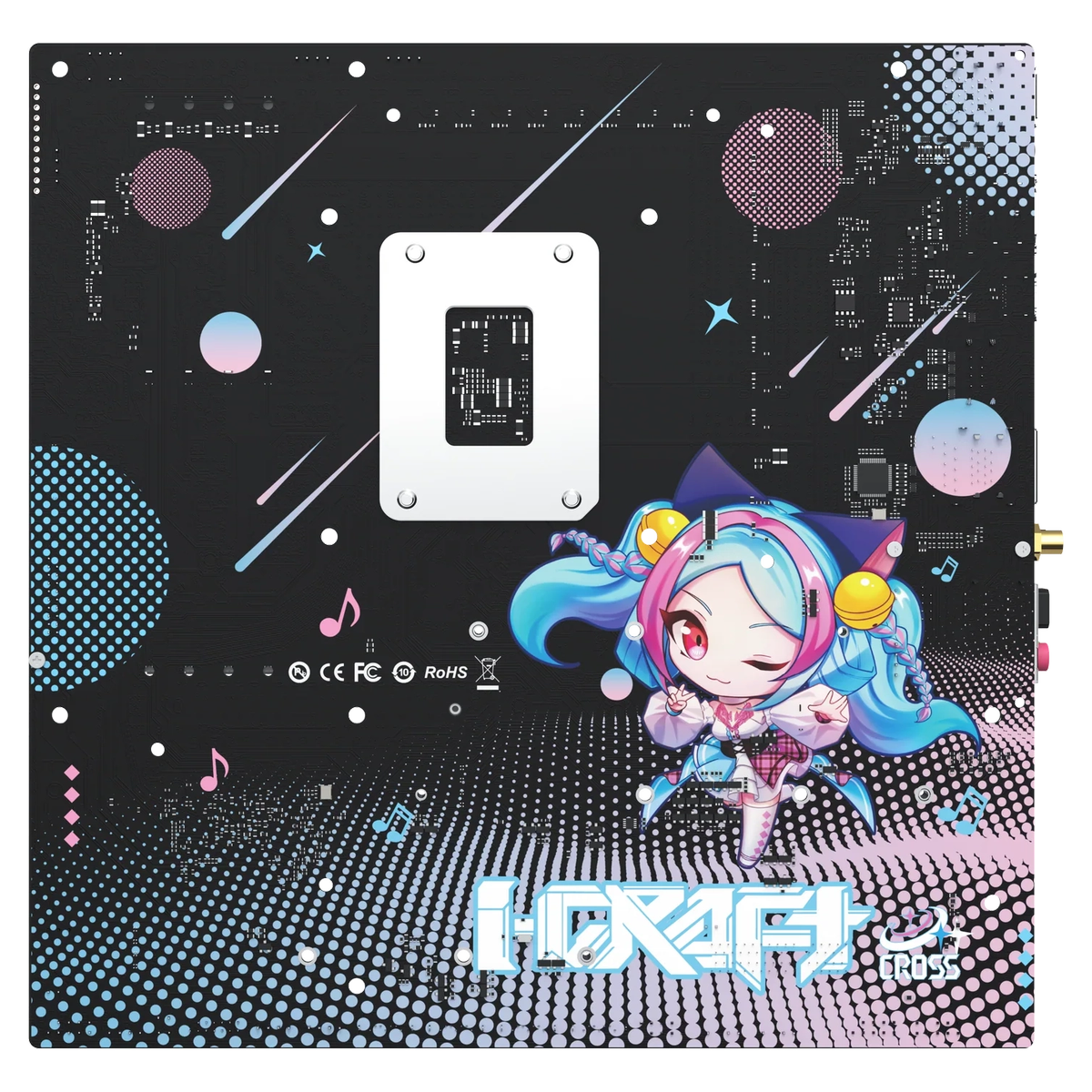 Материнская плата Maxsun MS-iCraft B860M CROSS PRO B860, LGA1851, 4*DDR5, 1*PCIEx16, 1*PCIEx4, 3*M.2, 1*TypeC, 8*USB3.2Gen2, 2*USB3.2Gen1, 3*USB2.0, 4*SATA3.0, 5G, Type-C(DP), DP, HDMI, M-ATX, RTL
