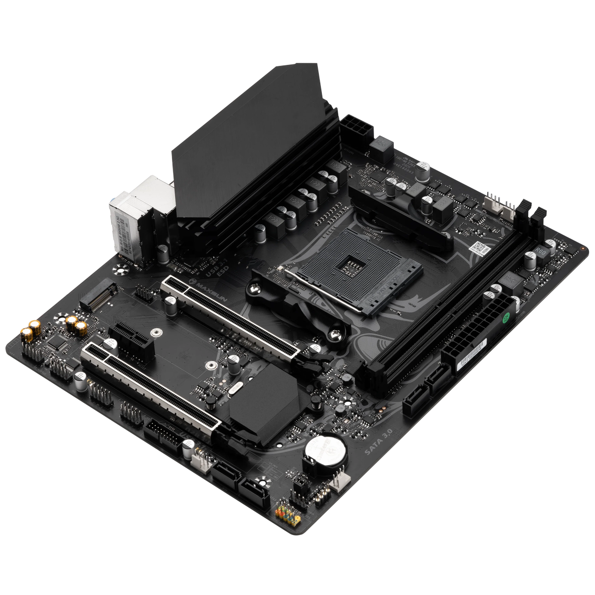 Материнская плата Maxsun MS-Terminator B550M B550, AM4, 2*DDR4, 1*PCIEx16, 1*PCIEx4, 1*PCIEx1, 1*M.2, 4*USB3.2Gen1, 6*USB2.0, 4*SATA3.0, 1G, VGA, HDMI, M-ATX, RTL