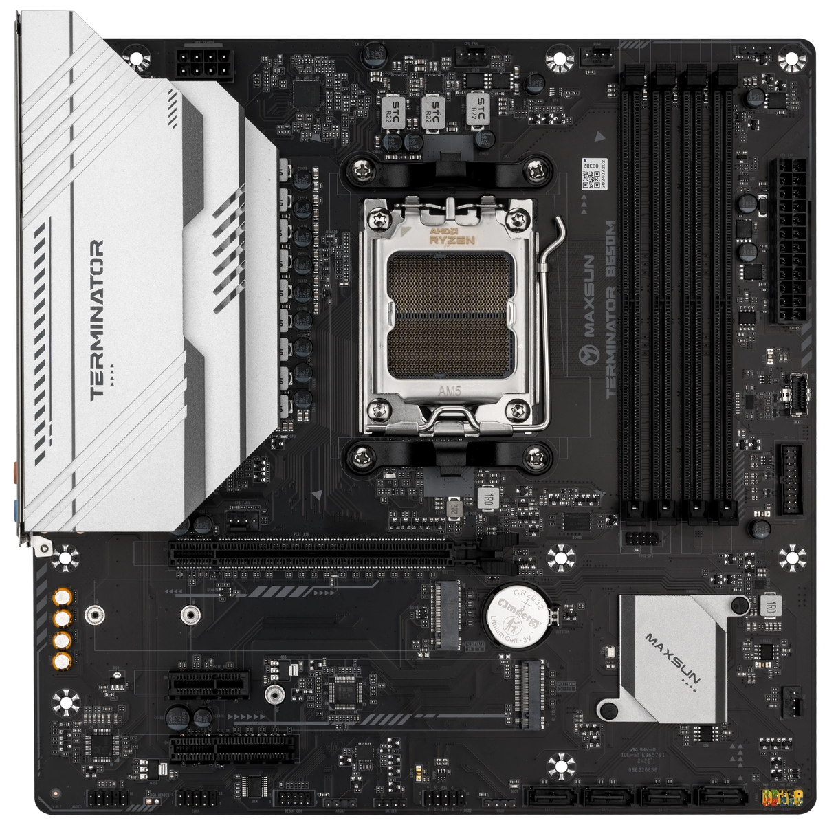 Материнская плата Maxsun MS-Terminator B650M B650, AM5, 4*DDR5, 1*PCIEx16, 1*PCIEx4, 1*PCIEx1, 2*M.2, 2*TypeC, 6*USB3.2Gen1, 6*USB2.0, 4*SATA3.0, 2.5G, DP, HDMI, M-ATX, RTL
