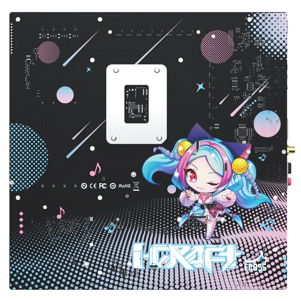 Материнская плата Maxsun MS-iCraft B860M CROSS B860, LGA1851, 4*DDR5, 1*PCIEx16, 1*PCIEx4, 3*M.2, 1*TypeC, 8*USB3.2Gen2, 2*USB3.2Gen1, 3*USB2.0, 4*SATA3.0, 5G, Type-C(DP), DP, HDMI, M-ATX, RTL